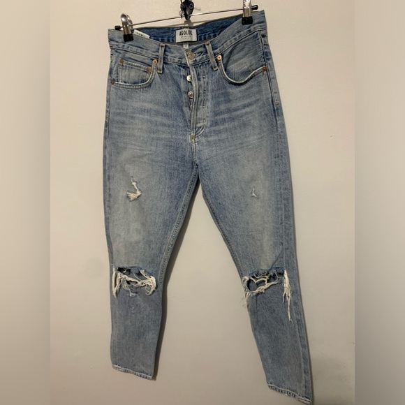 Agolde Riley High Rise Straight Crop in Blitz Women's Size 25 - Picture 10 of 14